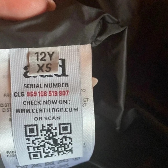 Add Down Gray and Black girl wool Lana size fitted 10-11, tags 12Y - Picture 6 of 6